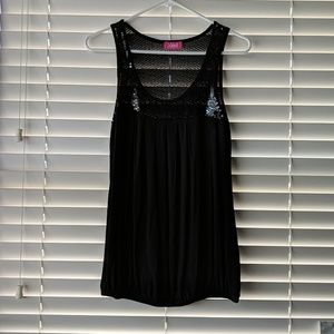 NWOT Black Sequin Shasa Top